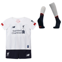19-20 Liverpool Away White Children's Jerseys Kit(Shirt+Short+Socks)
