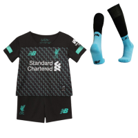 19-20 Liverpool Third Away Black&Blue Children's Jerseys Kit(Shirt+Short+Socks)