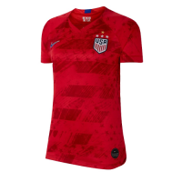 2019 World Cup USA Away Four Stars Red Women's Jerseys Shirt