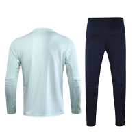 2020 Spain Light Green Zipper Sweat Shirt Kit(Top+Trouser)
