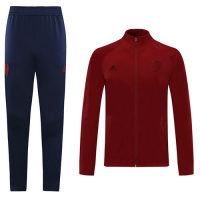 20/21 Arsenal Dark Red High Neck Collar Training Kit(Jacket+Trouser)