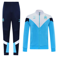 20/21 Marseille Light Blue High Neck Collar Training Kit(Jacket+Trouser)