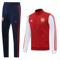 20/21 Arsenal Red&White High Neck Collar Training Kit(Jacket+Trouser)