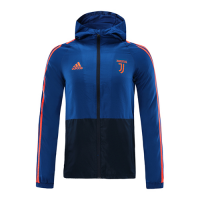20/21 Juventus Navy&Blue Windbreaker Hoodie Jacket