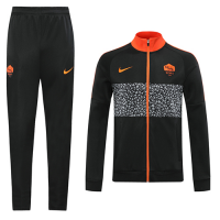 20/21 Roma Black Player Version High Neck Collar Training Kit(Jacket+Trouser)