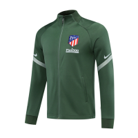 20/21 Atletico Madrid Green Player Version High Neck Collar Training Jacket
