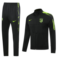 20/21 Atletico Madrid Black Player Version High Neck Collar Training Kit(Jacket+Trouser)