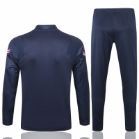 2020 Spain Navy Zipper Sweat Shirt Kit(Top+Trouser)