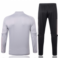 2020 Germany Gray Zipper Sweat Shirt Kit(Top+Trouser)