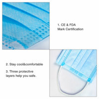 Disposable 3-layer Protective Dustproof Mask (50 PCS)