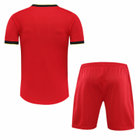 Belgium Style Customize Team Red Soccer Jerseys Kit(Shirt+Short)