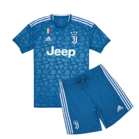19-20 Juventus Third Away Blue Children's Jerseys Kit(Shirt+Short)