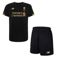 19-20 Liverpool Goalkeeper Black Soccer Jerseys Kit(Shirt+Short)