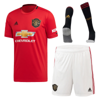 19-20 Manchester United Home Red Jerseys Kit(Shirt+Short+Socks)