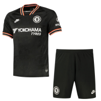 19/20 Chelsea Third Away Black Soccer Jerseys Kit(Shirt+Short)