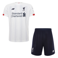 19/20 Liverpool Away White Soccer Jerseys Kit(Shirt+Short)
