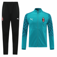 20/21 AC Milan Cyan High Neck Collar Training Kit(Jacket+Trouser)