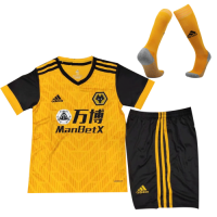 Wolves Kid's Soccer Jersey Home Whole Kit (Shirt+Short+Socks) 2020/21