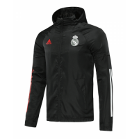 20/21 Real Madrid Black Windbreaker Hoodie Jacket