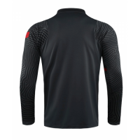 20/21 Liverpool Black Zipper Sweat Shirt Kit(Top+Trouser)