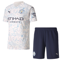 Manchester City Soccer Jersey Third Away Kit (Shirt+Short) Replica 2020/21