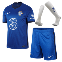 Chelsea Soccer Jersey Home Whole Kit (Shirt+Short+Socks) Replica 20/21