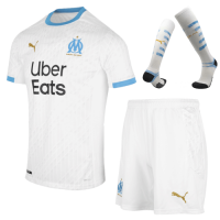 20/21 Marseille Home White Jerseys Whole Kit(Shirt+Short+Socks)