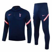 20/21 Tottenham Hotspur Blue Zipper Sweat Shirt Kit(Top+Trouser)