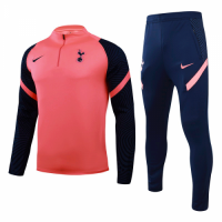 20/21 Tottenham Hotspur Pink Zipper Sweat Shirt Kit(Top+Trouser)