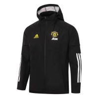 20/21 Manchester United Black Windbreaker Hoodie Jacket