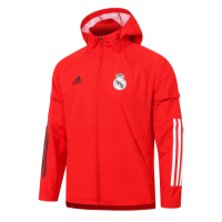 20/21 Real Madrid Red Windbreaker Hoodie Jacket