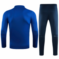 20/21 Olympique Lyonnais Navy Zipper Sweat Shirt Kit(Top+Trouser)