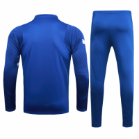 20/21 Chelsea Dark Blue Zipper Sweat Shirt Kit(Top+Trouser)