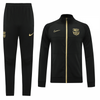 20/21 Barcelona Black High Neck Collar Player Version  Training Kit(Jacket+Trouser)