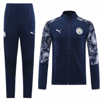 20/21 Manchester City Navy High Neck Collar Training Kit(Jacket+Trouser)