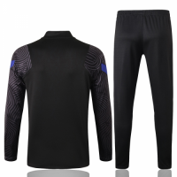2020 Netherlands Black Zipper Sweat Shirt Kit(Top+Trouser)