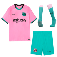 Barcelona Soccer Jersey Third Away Whole Kit (Shirt+Short+Socks) Replica 2020/21