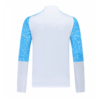 20/21 Manchester City White&Blue High Neck Collar Training Jacket