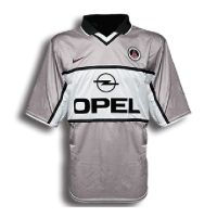 00/01 PSG Away Gray Retro Soccer Jerseys Shirt