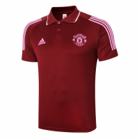 20/21 Manchester United Core Polo Shirt-Dark Red