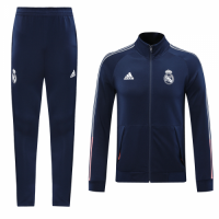 20/21 Real Madrid Navy&Red High Neck Collar Training Kit(Jacket+Trouser)