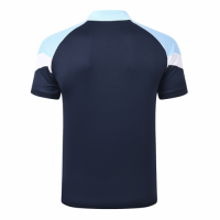 20/21 Manchester City Grand Slam Polo Shirt-Navy&Light Blue