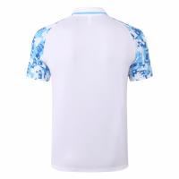 20/21 Marseille Grand Slam Polo Shirt-White&Navy
