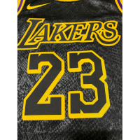 Men's Los Angeles Lakers LeBron James No.23 Black  Swingman Jersey - City  Edition