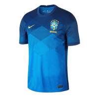 2021 Brazil Away Blue soccer Jerseys Shirt(Player Version)