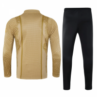20/21 PSG Yellow Zipper Sweat Shirt Kit(Top+Trouser)