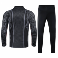 20/21 PSG Black Zipper Sweat Shirt Kit(Top+Trouser)