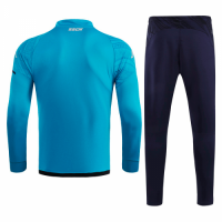 20/21 Napoli Blue Zipper Sweat Shirt Kit(Top+Trouser)