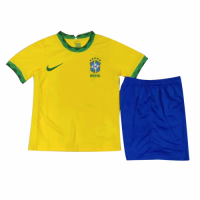 Brazil Kids Soccer Jersey Home Kit (Shirt+Short) 2021
