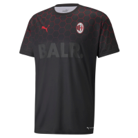 AC Milan X BALR Soccer Jersey Signature Black Replica